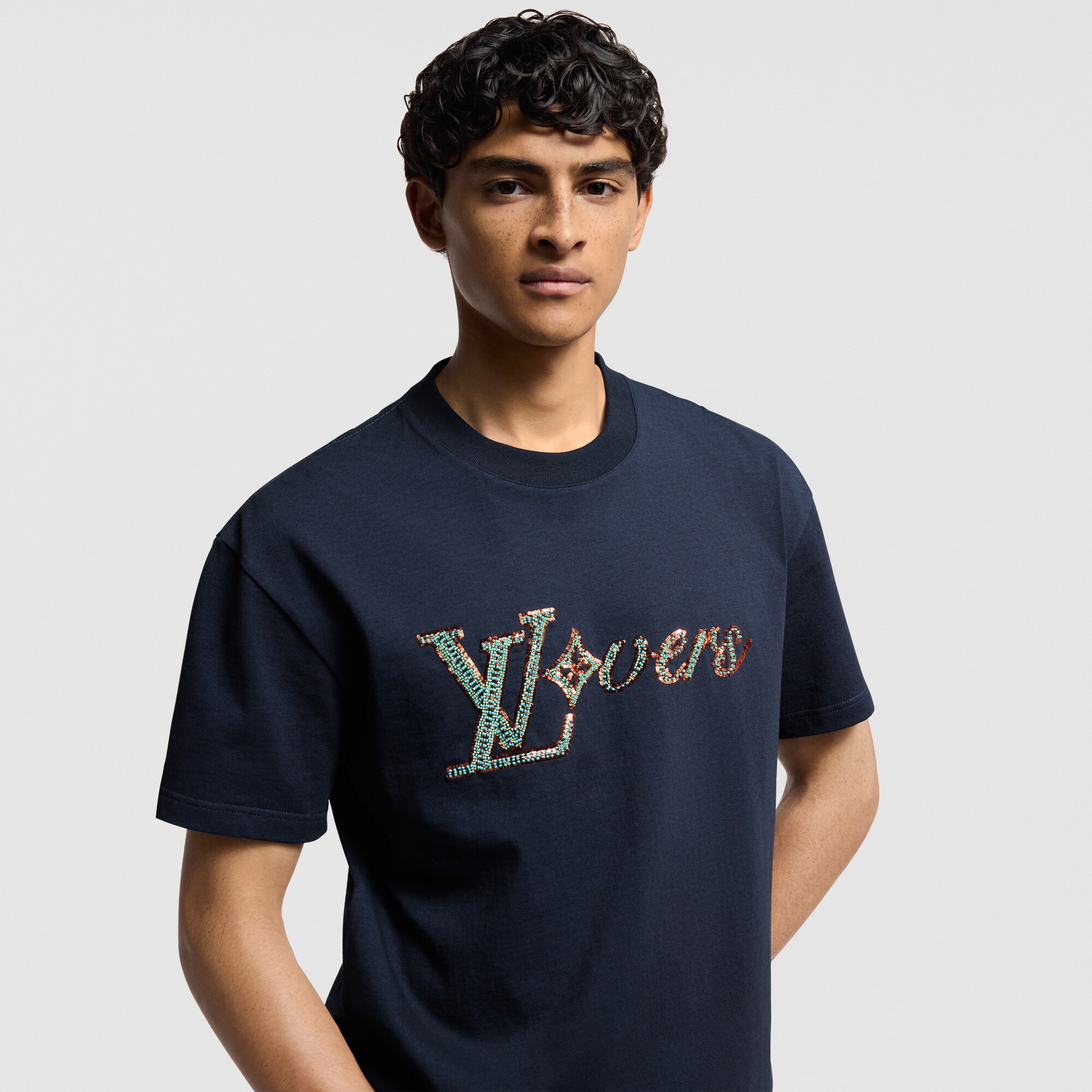 Louis Vuitton LVers Tシャツ ブラック LV Lovers ブラック Tシャツ Luxury Lovers - Tee Shirt Oversize